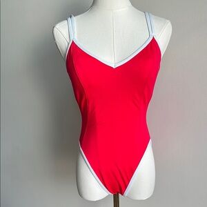 NWT La Blanca 90’s Y2K Women’s Comfy Slimming Padded One Piece Swimsuit 6 USA